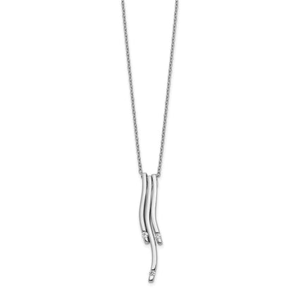 14k White Gold Real Diamond Necklace