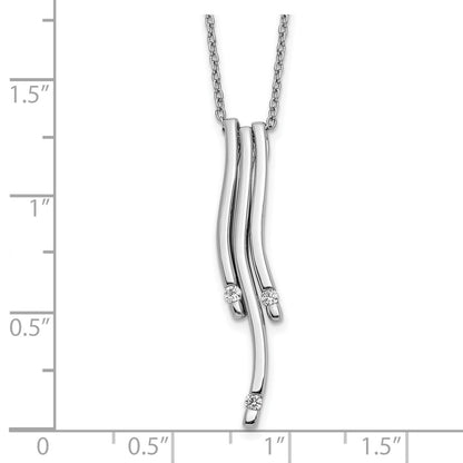 14k White Gold Real Diamond Necklace