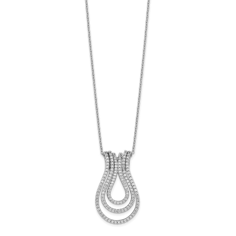 14k White Gold Real Diamond Necklace