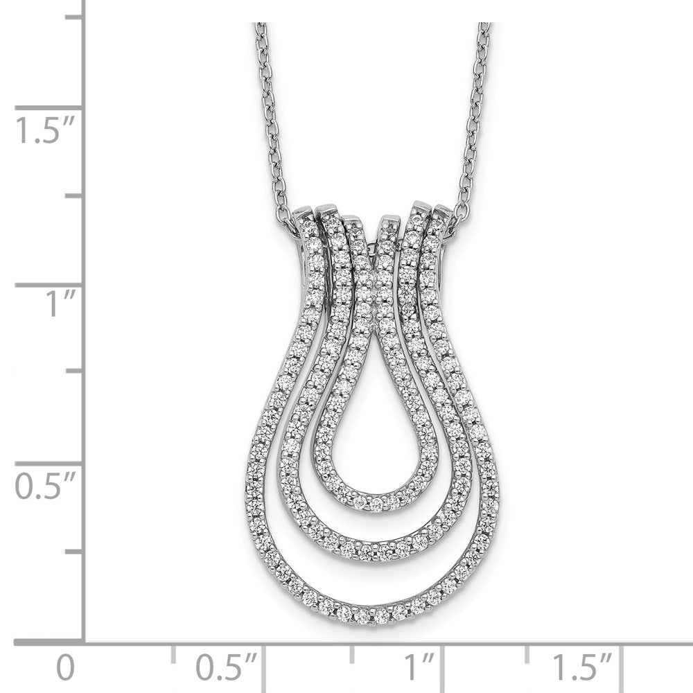 14k White Gold Real Diamond Necklace