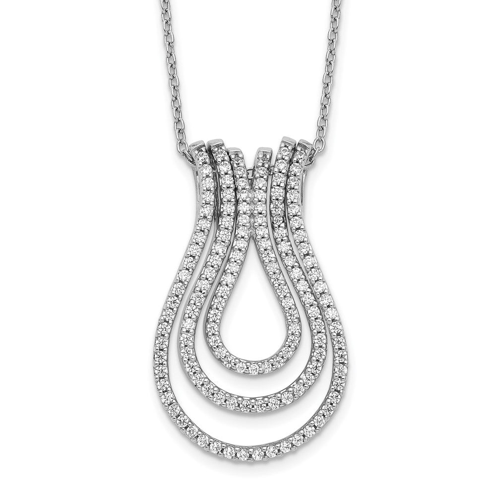 14k White Gold Real Diamond Necklace