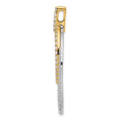 14k Two-Tone Gold 1ct. Real Diamond Double Oval Pendant