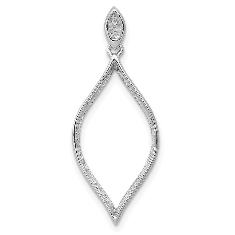 14k White Gold 1/4ct. Real Diamond Pendant