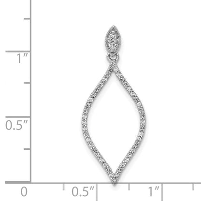 14k White Gold 1/4ct. Real Diamond Pendant