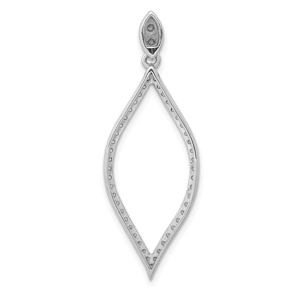 14k White Gold 1/2ct. Real Diamond Pendant