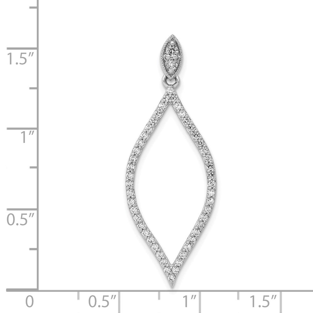 14k White Gold 1/2ct. Real Diamond Pendant