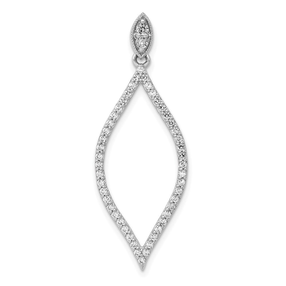 14k White Gold 1/2ct. Real Diamond Pendant