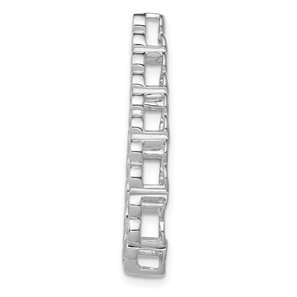 14k White Gold 1/2ct. Real Diamond Teardrop Chain Slide