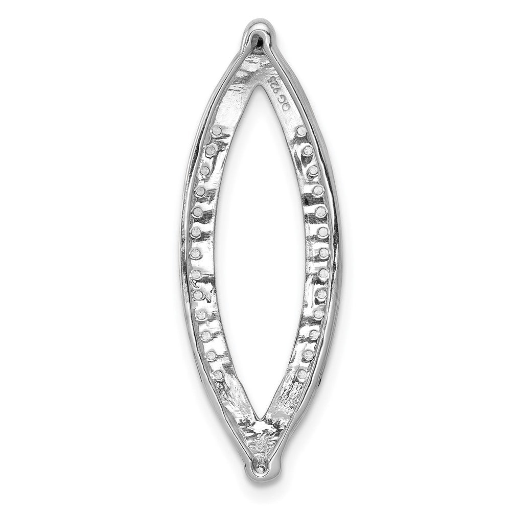 14k White Gold 1/4ct. Real Diamond Chain Slide