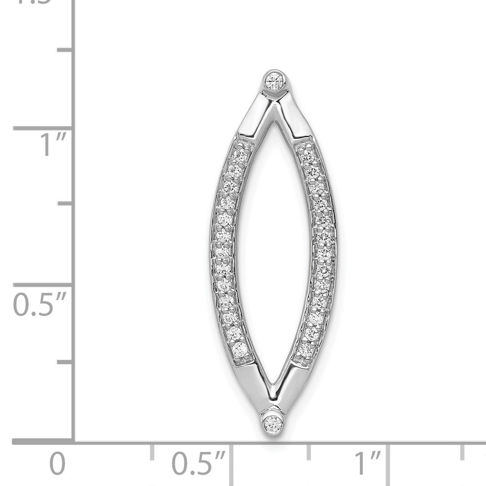 14k White Gold 1/4ct. Real Diamond Chain Slide