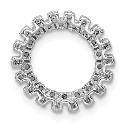 14k White Gold 1/2ct. Real Diamond Fancy Circle Chain Slide