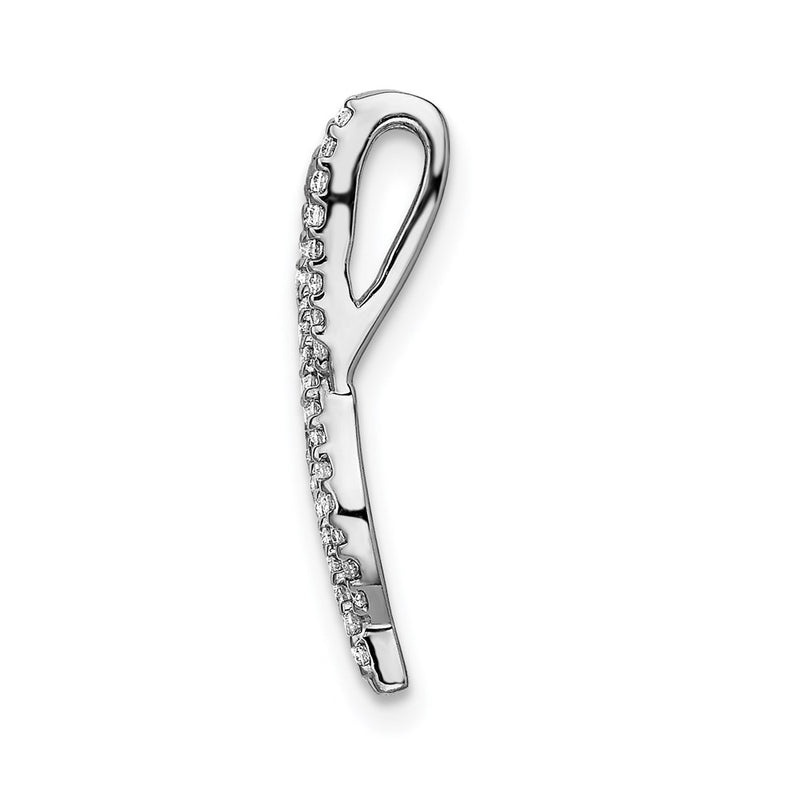 14k White Gold Real Diamond & Emerald Fancy Pendant