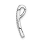 14k white gold twist real diamond and emerald fancy chain slide pm3847 em 030 wa