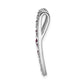 14k white goldlab grown real diamond si1 si2 g h i cr ruby fancy chain slide pm3850 ru 020 wlg