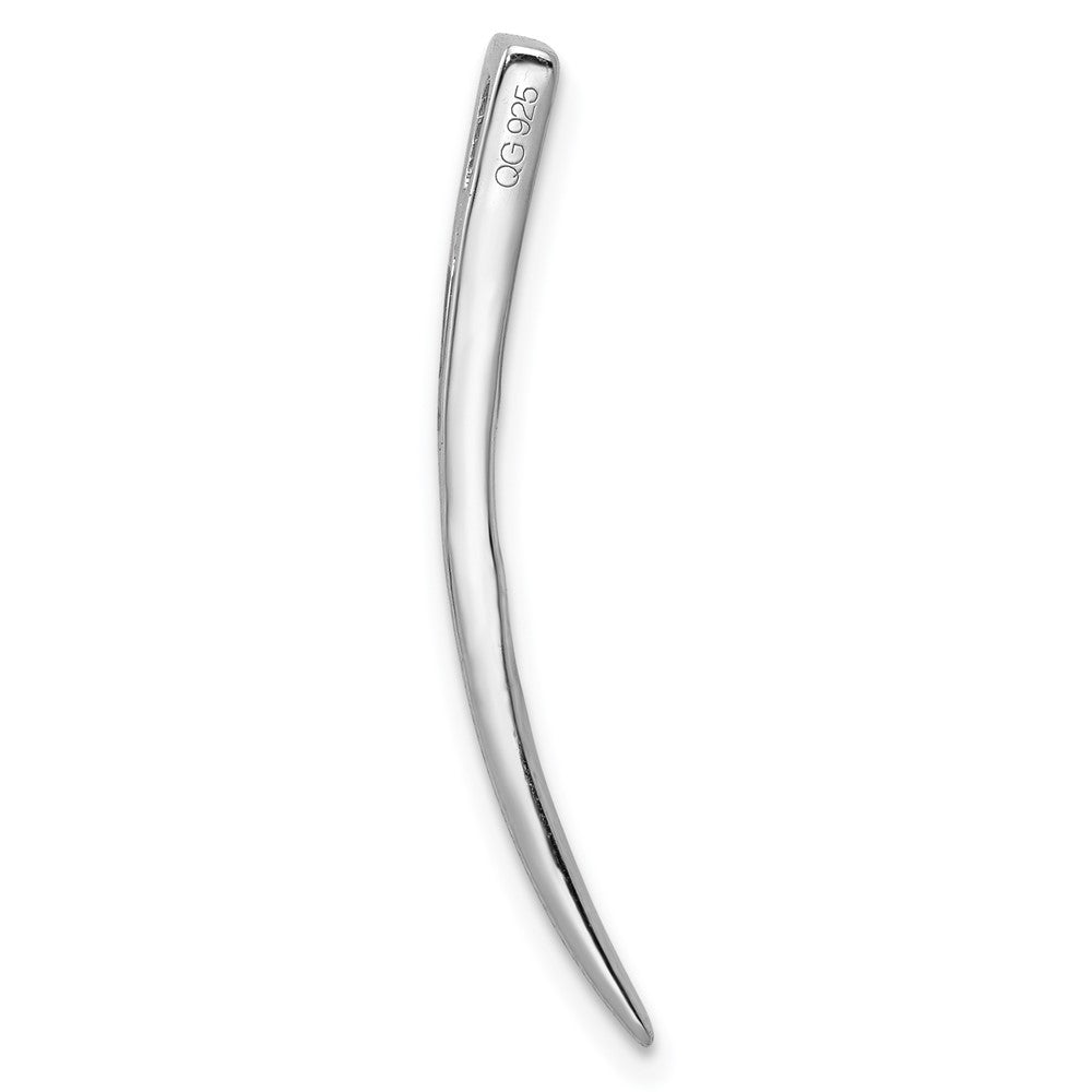 14k White Gold 1/4ct. Real Diamond Fancy Chain Slide