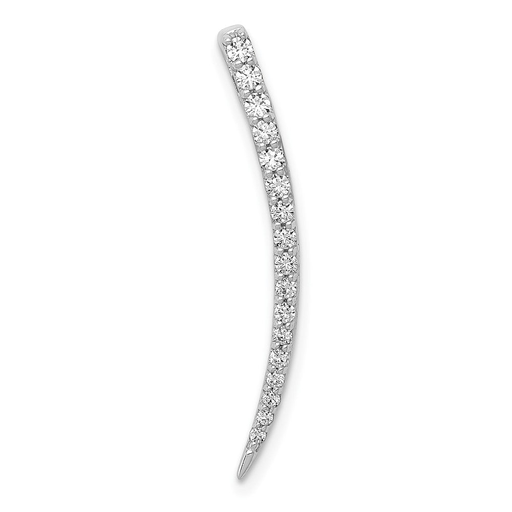14k White Gold 1/4ct. Real Diamond Fancy Chain Slide
