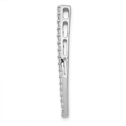 14k White Gold 1/2ct. Real Diamond Fancy Chain Slide