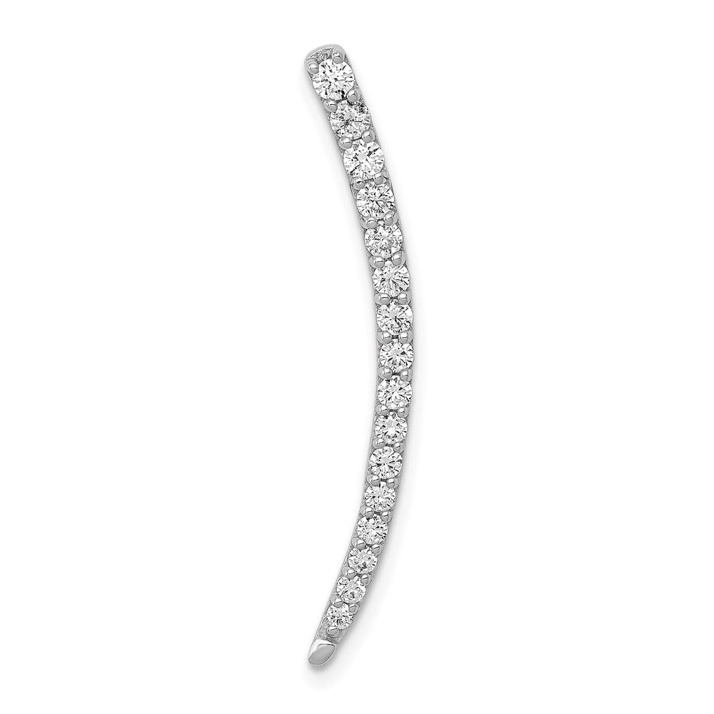14k White Gold 1/2ct. Real Diamond Fancy Chain Slide