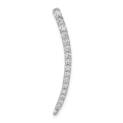 14k White Gold 1/2ct. Real Diamond Fancy Chain Slide