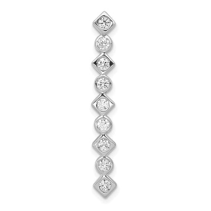 14k White Gold 1/2ct. Real Diamond Fancy Chain Slide