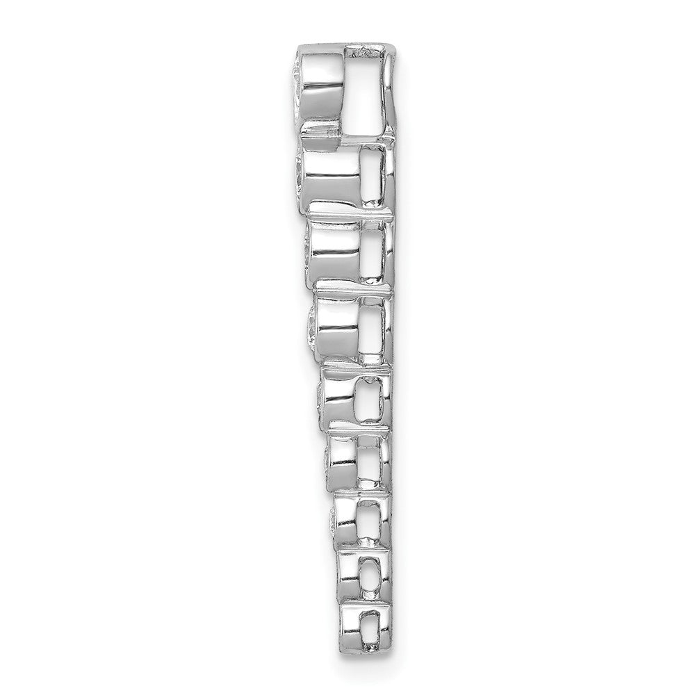 14k White Gold 1/2ct. Real Diamond Fancy Chain Slide