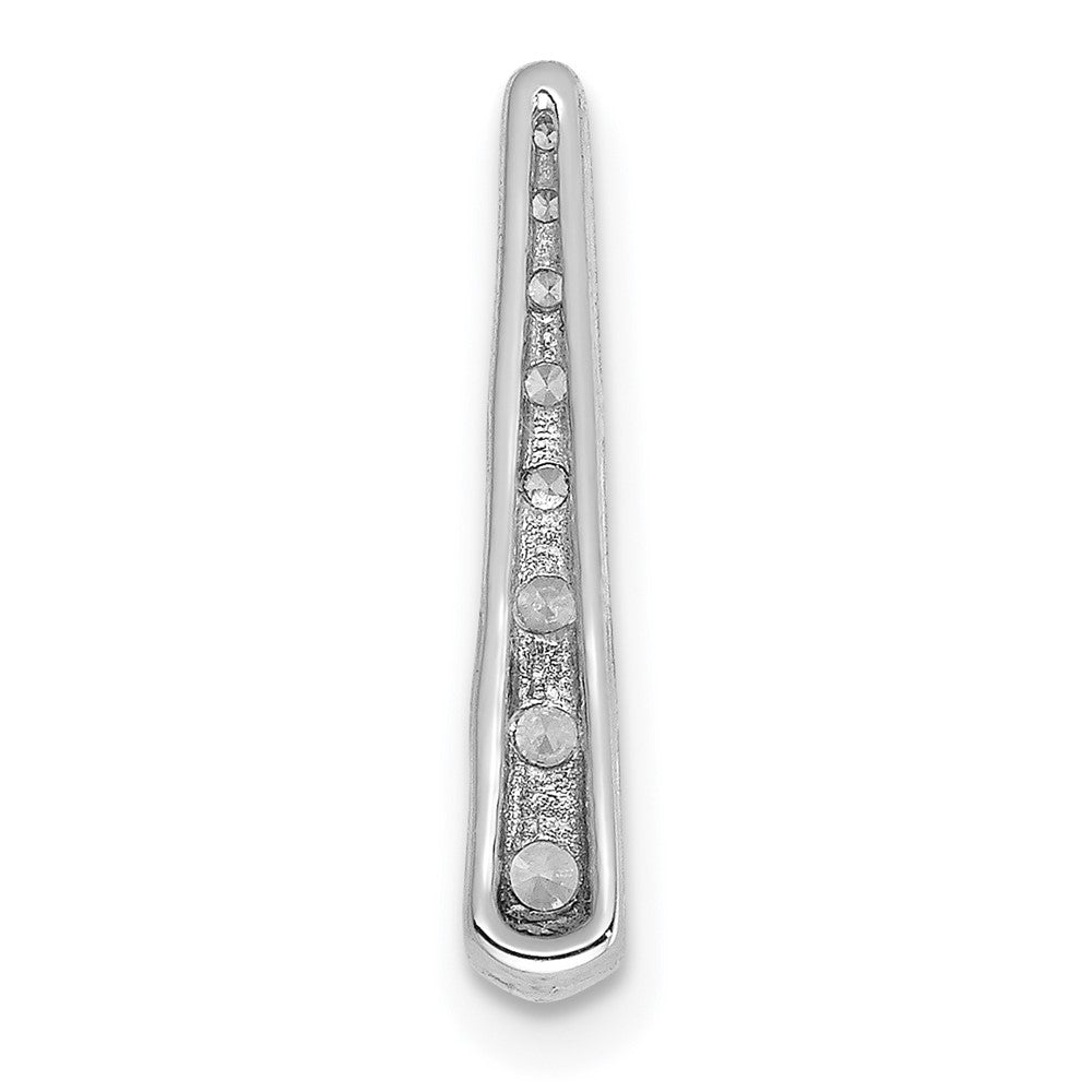 14k White Gold 1/4ct. Real Diamond Fancy Chain Slide