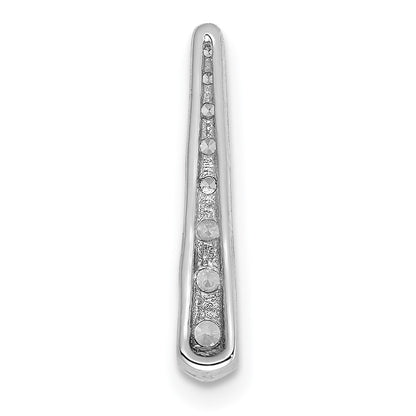 14k White Gold 1/4ct. Real Diamond Fancy Chain Slide