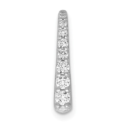 14k White Gold 1/4ct. Real Diamond Fancy Chain Slide