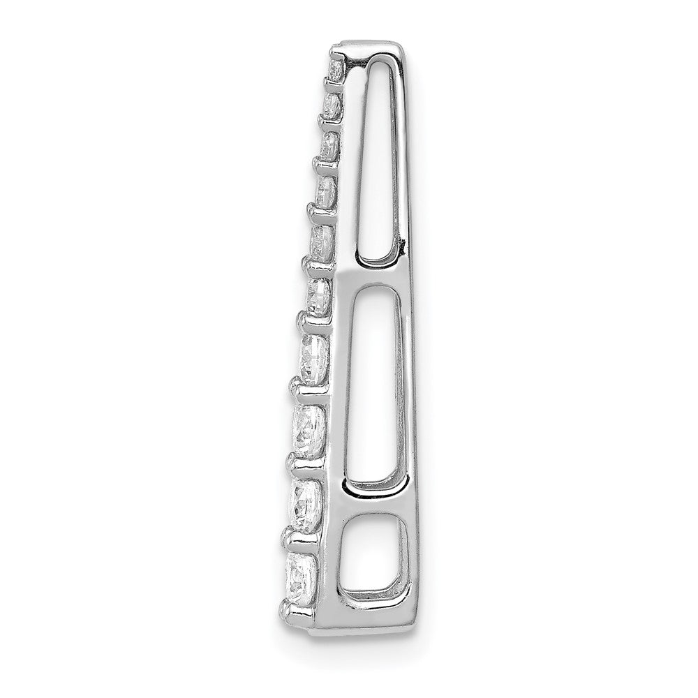 14k White Gold 1/2ct. Real Diamond Fancy Chain Slide
