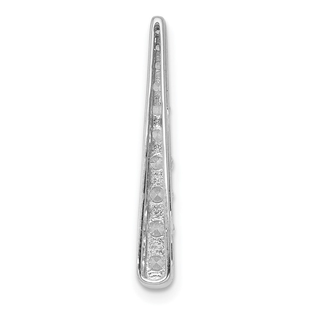 14k White Gold 1/2ct. Real Diamond Fancy Chain Slide