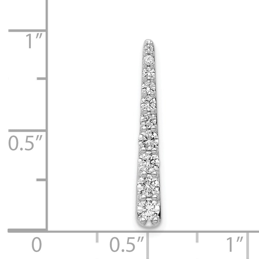 14k White Gold 1/2ct. Real Diamond Fancy Chain Slide