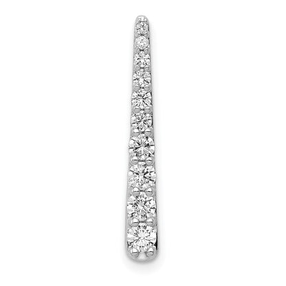 14k White Gold 1/2ct. Real Diamond Fancy Chain Slide