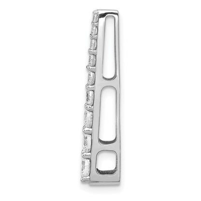 14k White Gold 3/4ct. Real Diamond Fancy Chain Slide