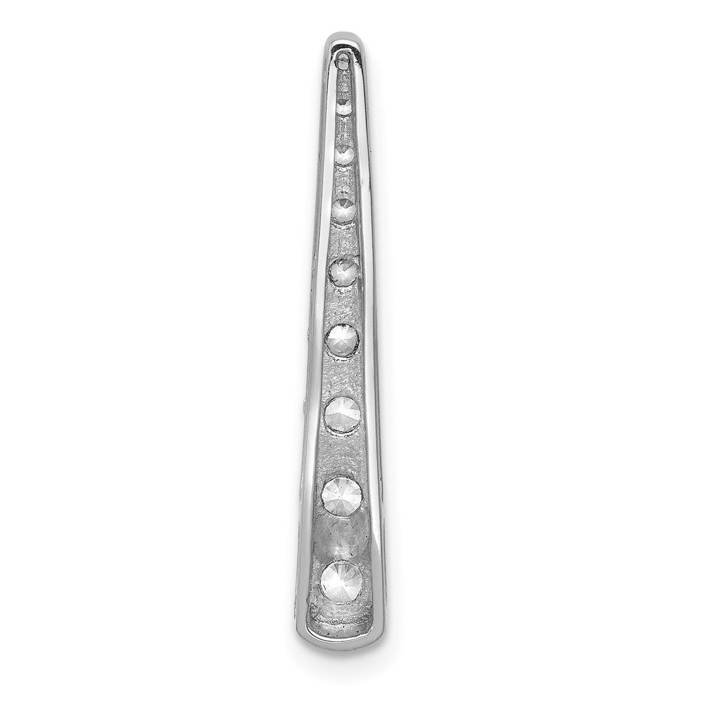14k White Gold 3/4ct. Real Diamond Fancy Chain Slide