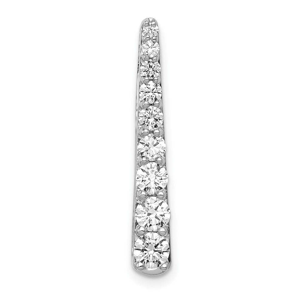 14k White Gold 3/4ct. Real Diamond Fancy Chain Slide