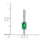 14k white gold real diamond and rectangle emerald fancy chain slide pm3874 em 008 wa