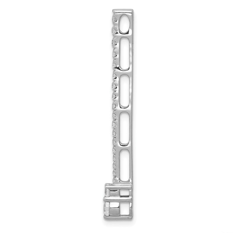 14k White Gold 5/8ct. Real Diamond Fancy Chain Slide