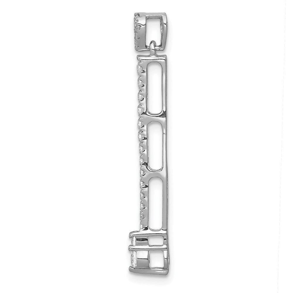 14k White Gold 1/3ct. Real Diamond Fancy Pendant