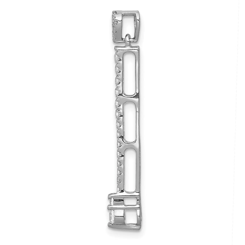 14k White Gold 1/3ct. Real Diamond Fancy Pendant