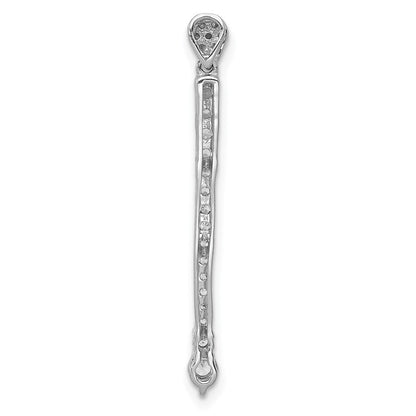 14k White Gold 1/3ct. Real Diamond Fancy Pendant