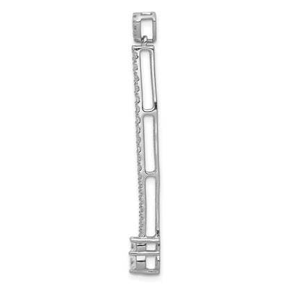 14k White Gold 5/8ct. Real Diamond Fancy Pendant