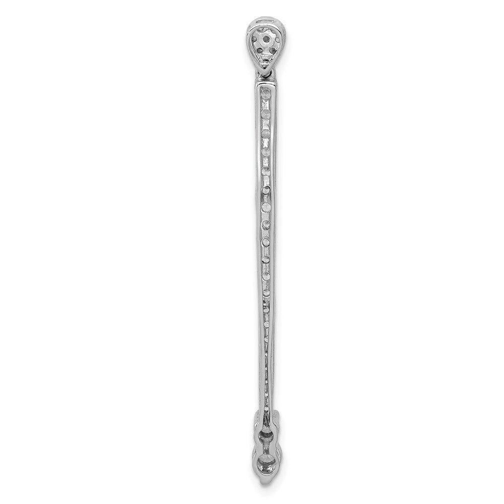 14k White Gold 5/8ct. Real Diamond Fancy Pendant