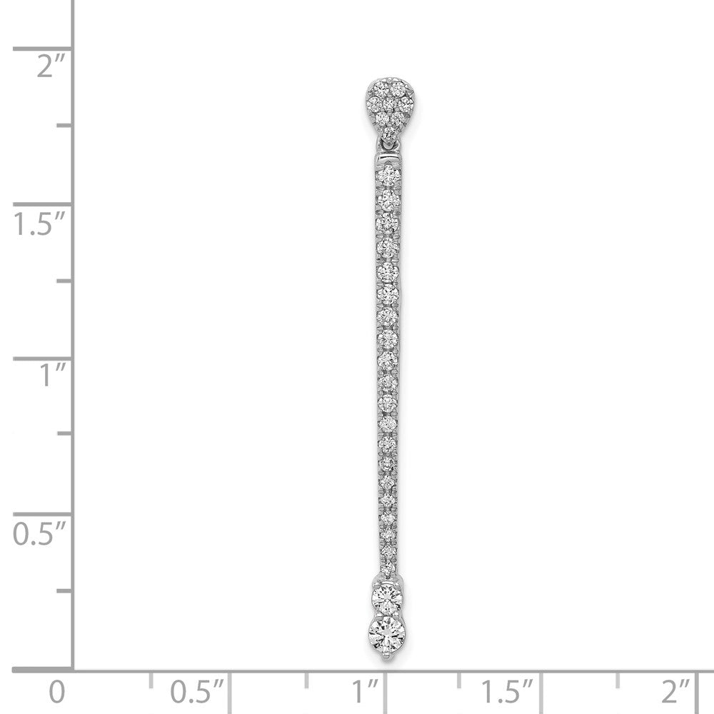 14k White Gold 5/8ct. Real Diamond Fancy Pendant