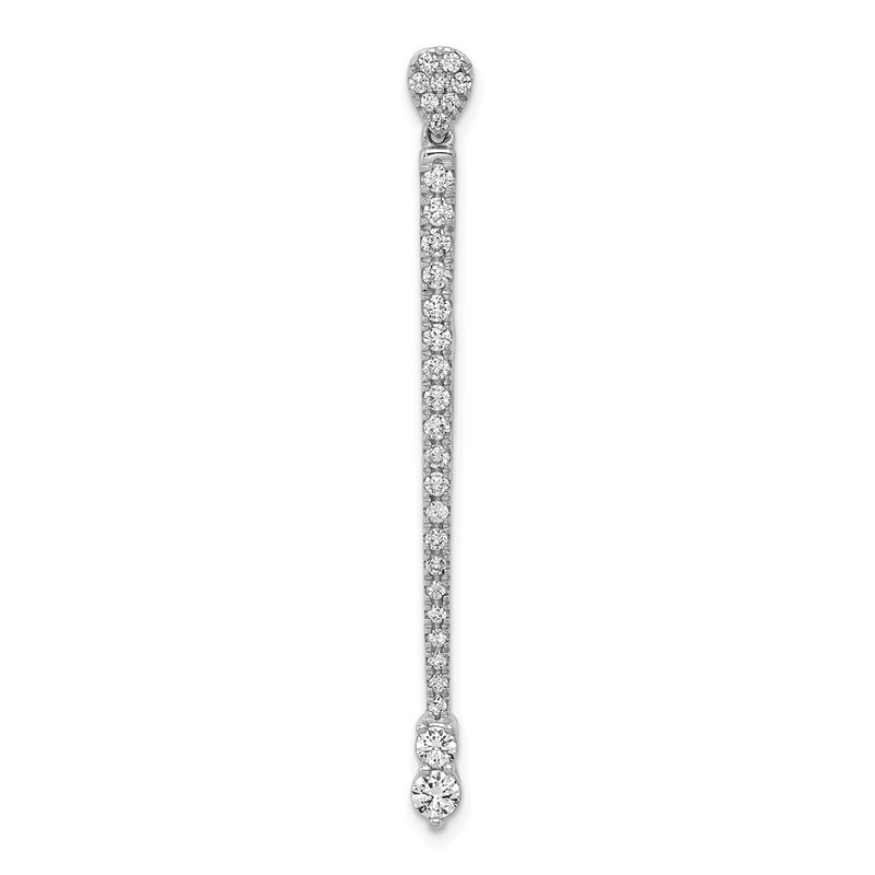 14k White Gold 5/8ct. Real Diamond Fancy Pendant