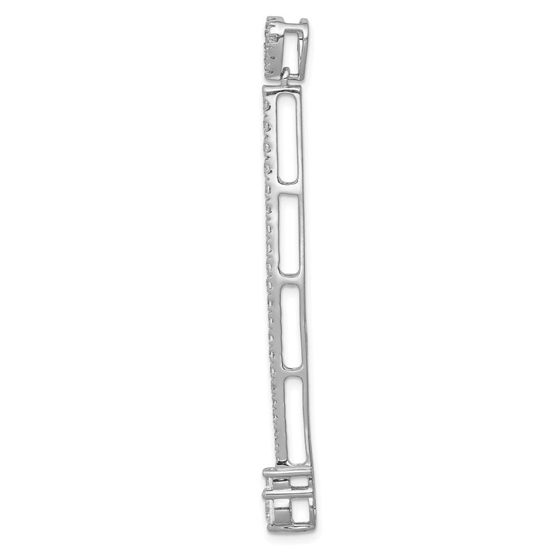 14k White Gold 1ct. Real Diamond Fancy Pendant