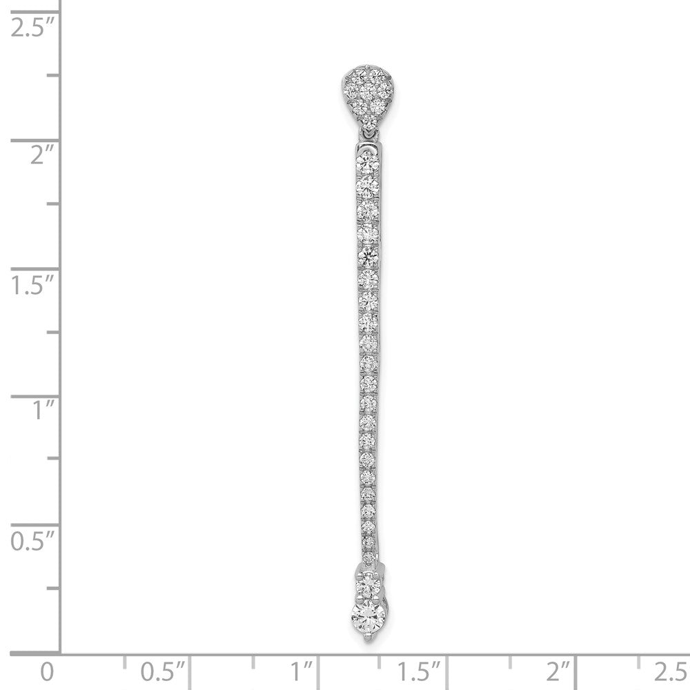 14k White Gold 1ct. Real Diamond Fancy Pendant