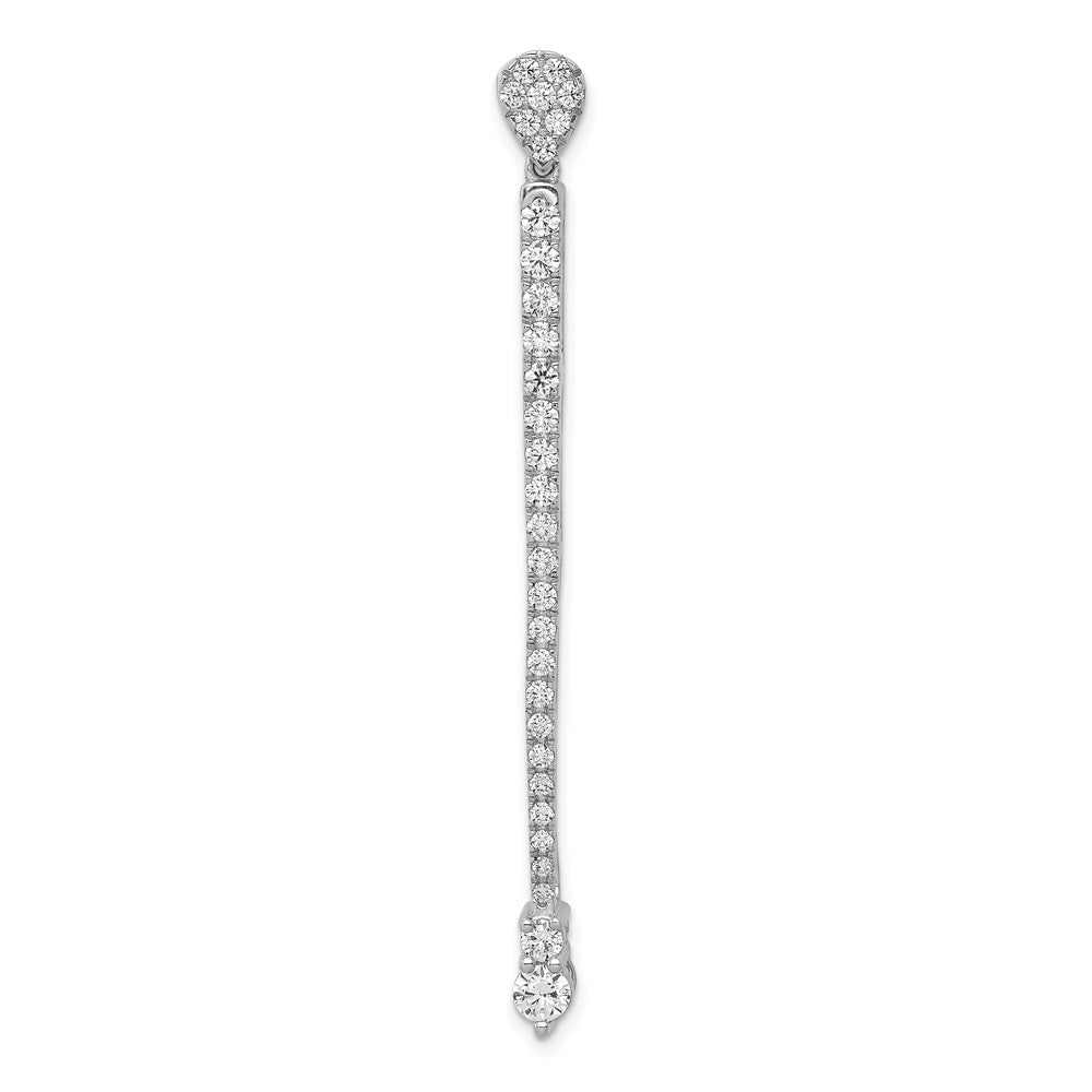 14k White Gold 1ct. Real Diamond Fancy Pendant