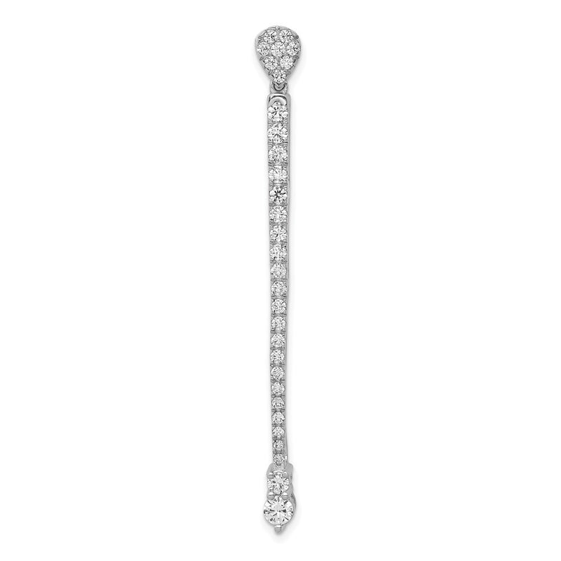 14k White Gold 1ct. Real Diamond Fancy Pendant