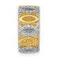14K Yellow Gold 1/4ct. Real Diamond Fancy Round Chain Slide