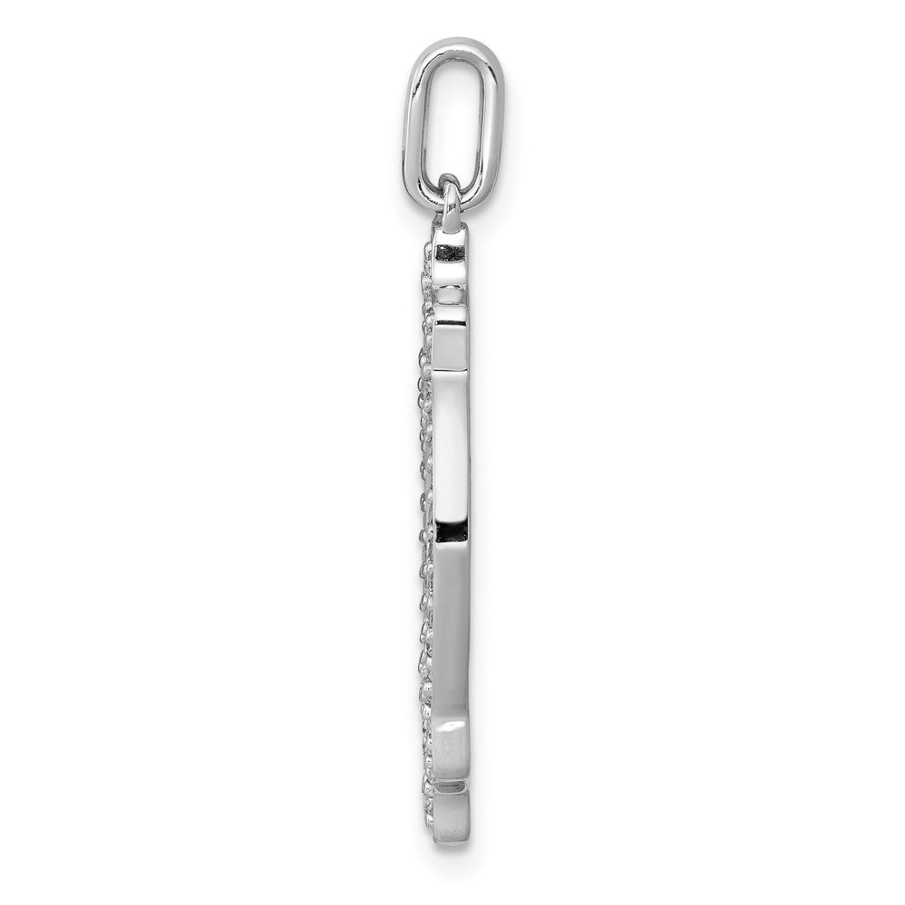 14k White Gold 1/4ct. Real Diamond Fancy Pendant